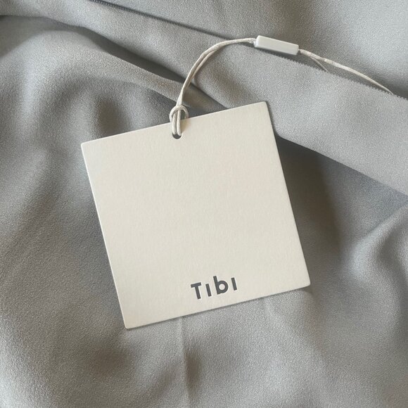 Tibi Feather Weight Eco Crepe Benedict Dress - Grey - 4 - Picture 10 of 12